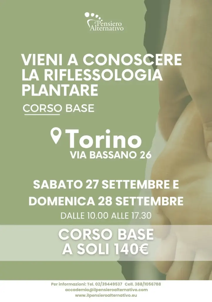 CORSO BASE - RIFLESSOLOGIA PLANTARE TORINO