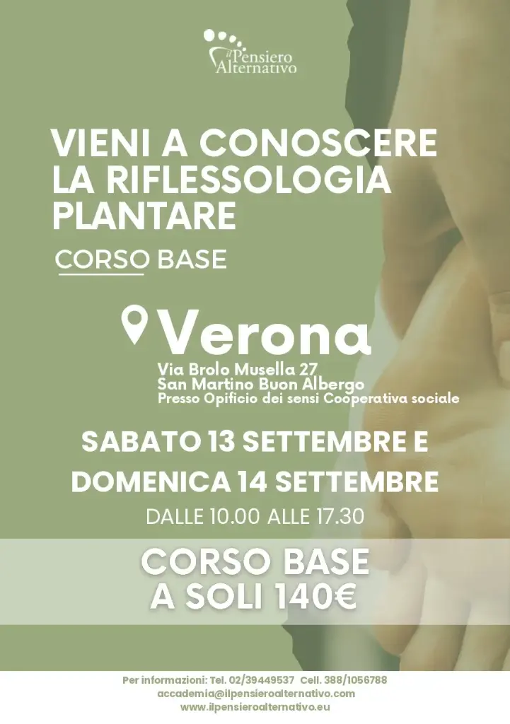 CORSO BASE - RIFLESSOLOGIA PLANTARE VERONA