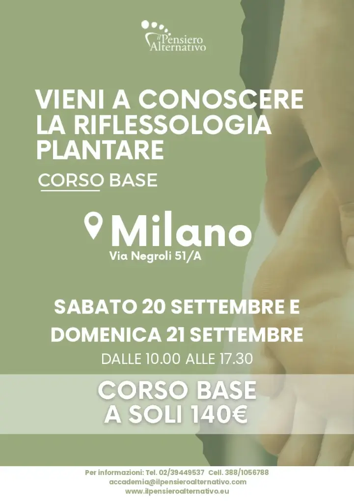 CORSO BASE - RIFLESSOLOGIA PLANTARE MILANO